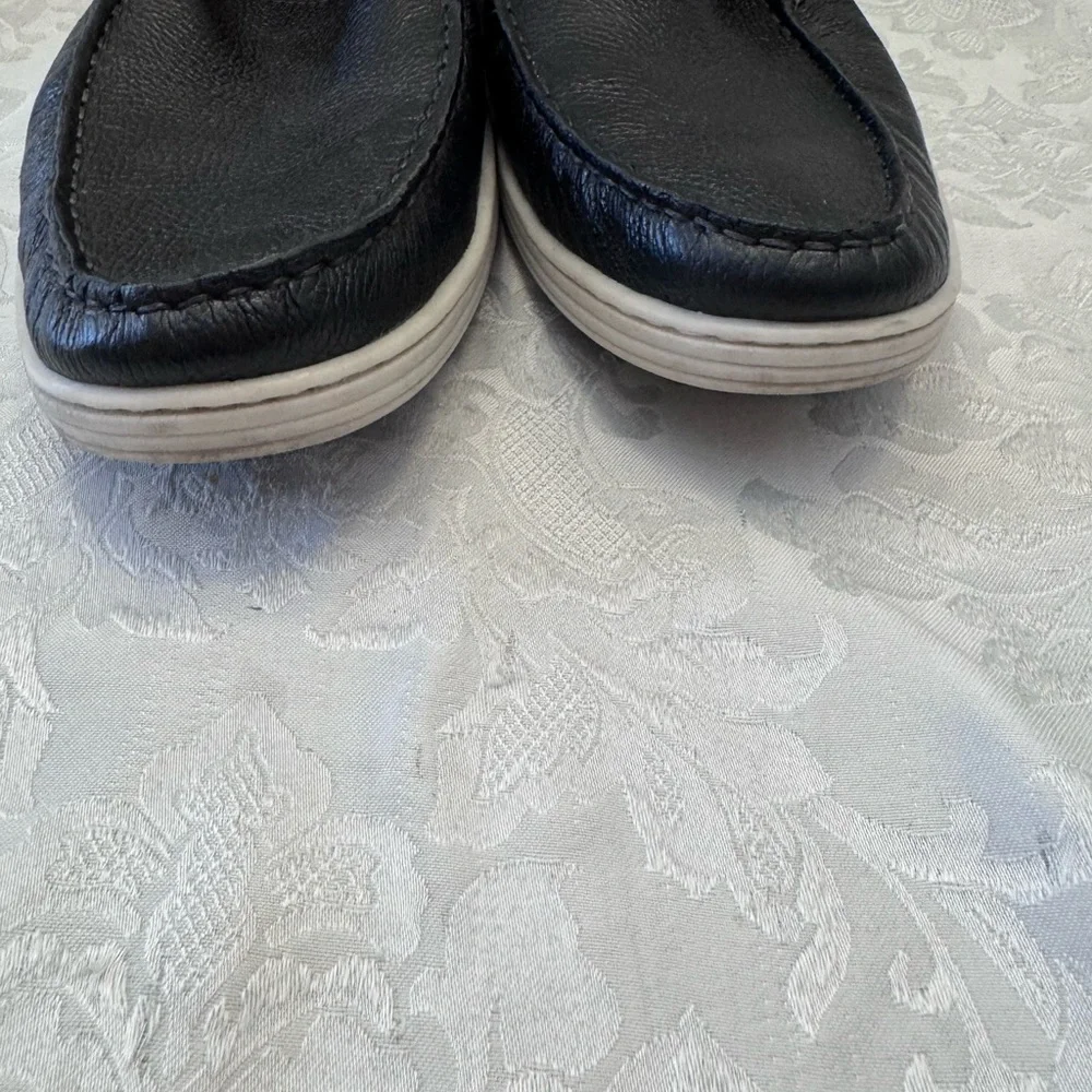Johnston & Murphy 12M Black Leather Memory Foam Loafer Driving Moccasins Comfort